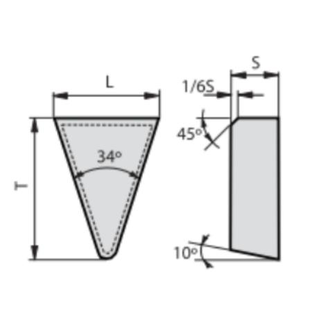 Imagem de Pastilha de Solda Est Metal Duro - Tipo SMS  G30 - Classe P30