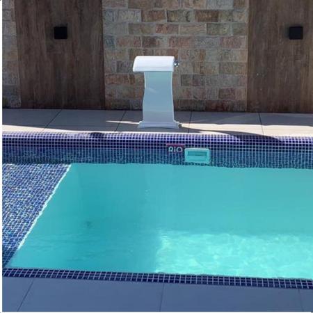 Imagem de Pastilha de Vidro Cristal Azul Lisa Para Piscina Banheiro 30x30cm - La bella Griffe