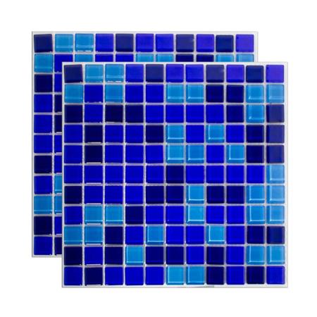 Imagem de Pastilha de Vidro Royal Gres Mescla Safira 30x30cm Azul