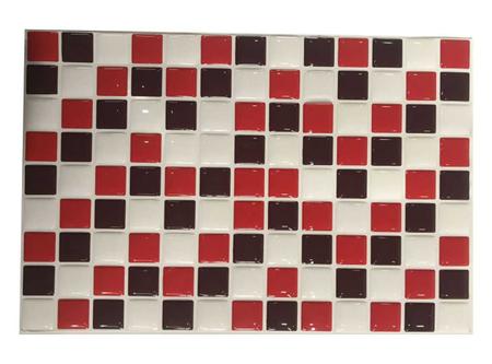 Imagem de Pastilha Resinada Autoadesiva Mosaico Vermelho 20x30cm