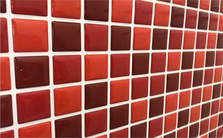 Imagem de Pastilha Resinada Mosaico Vermelho Placa 20x30cm