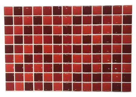 Imagem de Pastilha Resinada Mosaico Vermelho Placa 20x30cm