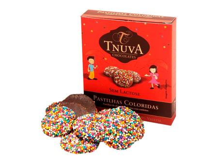 Pastilhas Coloridas Chocolate Vegano Sem Lactose Tnuva 50g Imagem de Pastilhas Coloridas Chocolate Vegano Sem Lactose Tnuva 50g