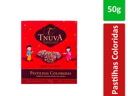 Pastilhas Coloridas Chocolate Vegano Sem Lactose Tnuva 50g Imagem de Pastilhas Coloridas Chocolate Vegano Sem Lactose Tnuva 50g
