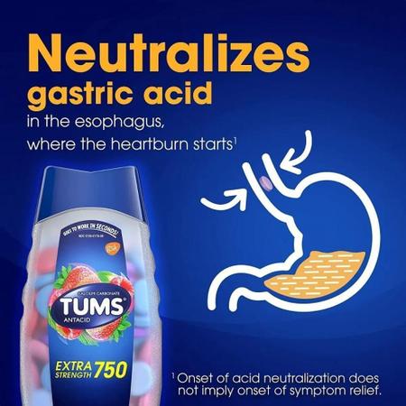 Imagem de Pastilhas Tums Antacid Extra Strength 750 - 8 Unidades