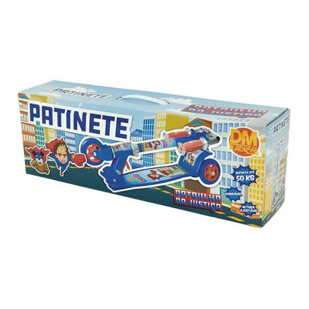 Imagem de Patinete 3 Rodas Até 50 Kg Azul Brinquedo + Kit Proteção