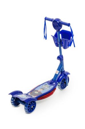 Patinete Infantil sonic cesta 3 Rodas Com Luzes E Musica - Patinete