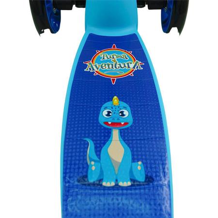 Imagem de Patinete 3 Rodas Infantil Regulável Com Pelúcia Dino ul