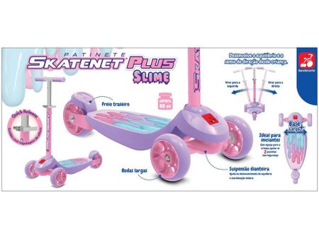 Imagem de Patinete 3 Rodas Skatenet Plus Slime - Bandeirante