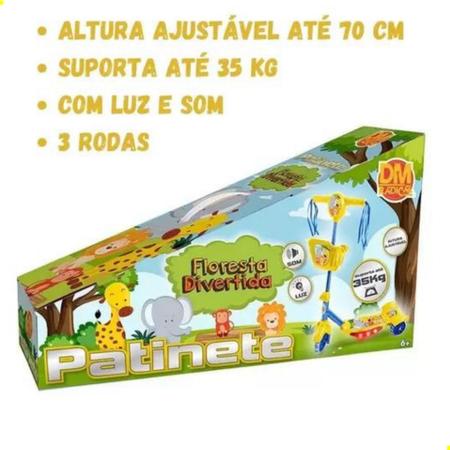 Imagem de Patinete DM Toys Princesa Sonho Floresta Divertida Cesta Led