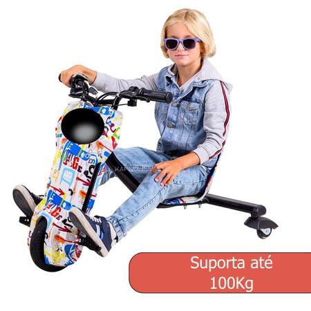Imagem de Patinete Eletrico 3 Rodas Triciclo Infantil Drift Bluetooth