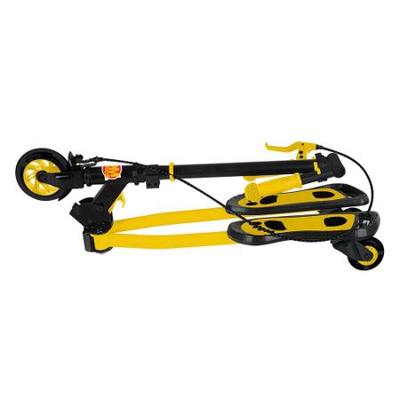 Imagem de Patinete Frog New Radical Ski Trinete 3 Rodas Infantil Dobrável DM Toys DMR5819 Amarelo