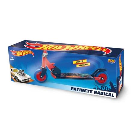 Imagem de Patinete Hot Wheels 2 Rodas c/ Freio e Antiderrapante 3+ Fun