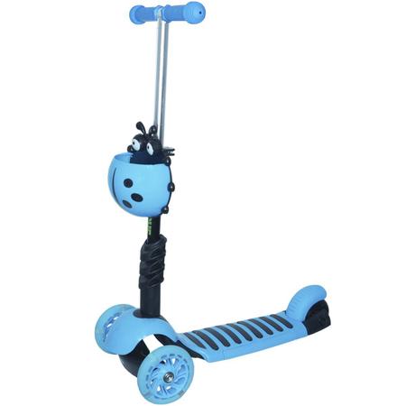 Imagem de Patinete Infantil 3 Rodas 3x1 Scooter Cadeirinha Assento Empurrador Triciclo Importway BW-048AZ Azul