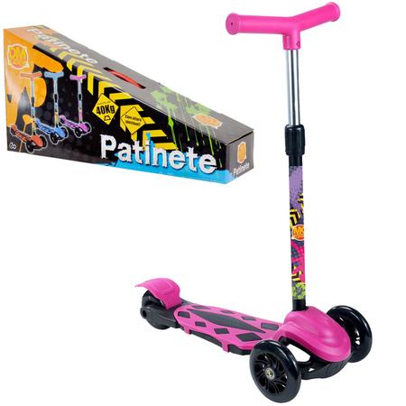 Imagem de Patinete Infantil Ajustável Radical Power New Rosa 40kg - Dm Toys