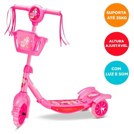 Imagem de Patinete Infantil Com 3 Rodas Musical Luzes Led Premium