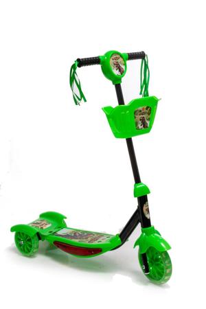 Patinete Infantil de Dinossauro com Cestinha e Ovo Dino - DM Toys Imagem de Patinete Infantil de Dinossauro com Cestinha e Ovo Dino