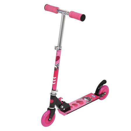 Imagem de Patinete Infantil Menina 2 Rodas - Rosa Com Freio MOR