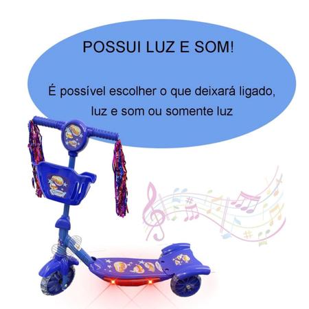 Patinete infantil 3 rodas com luzes led dobrável e ajustável menino menina  - ATENTU KIDS - Patinete Infantil 3 Rodas - Magazine Luiza