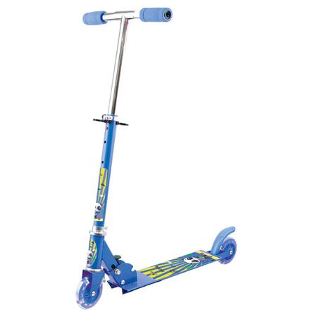 Imagem de Patinete Infantil Menino Azul 2 Rodas Com Luzes Radical 45kg