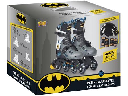 Imagem de Patins 4 Rodas Infantil Fun Batman Preto