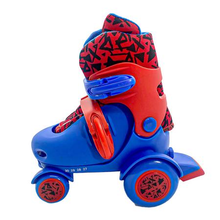Imagem de Patins 4 Rodas Infantil Retro Azul Menino Roller Skate 27/30 - Dm Toys