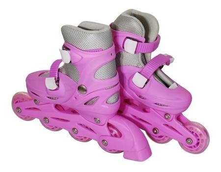 Imagem de Patins 4 Rodas Inline  Azul Infantil