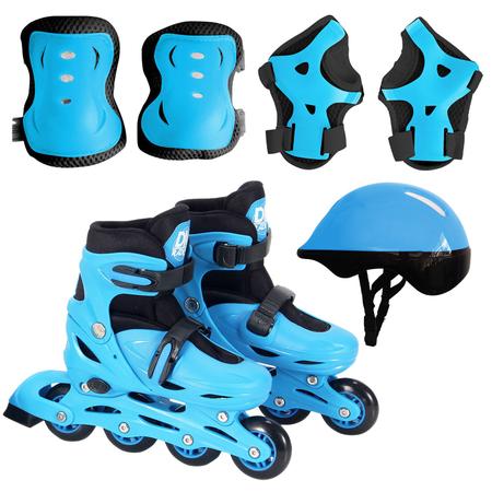 Imagem de Patins 4 Rodas Menino 30 Ao 41 Masculino Inline Ajustável - Dm Toys