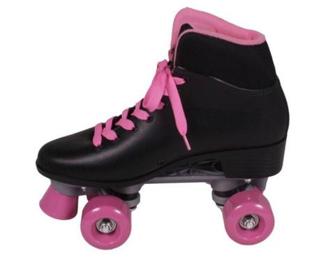 Imagem de Patins 4 rodas quad love preto e rosa clássico menina 35