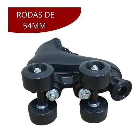 Imagem de Patins Importway BW021 4 Rodas Roller Clássico Preto Com Kit Proteção 30/31