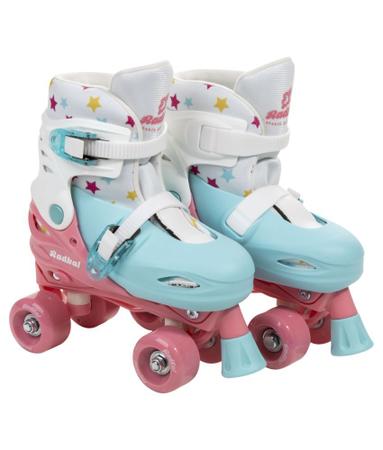 Patins Infantil Menina Quad Roller Skate Ajustável 4 Rodas