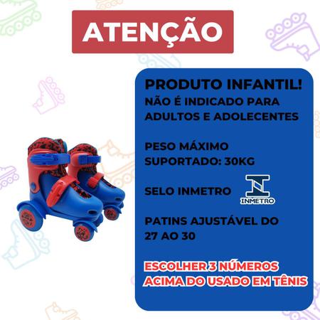 Imagem de Patins infantil roller ajustável azul menino dm toys