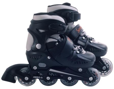 Imagem de Patins inline rollers skate tam. M preto - Bel Sports 