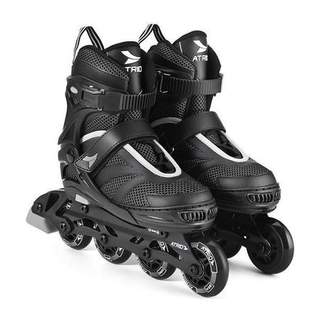 Imagem de Patins Preto/Cinza Inline Regulável Tamanho 33-36 M - Es308