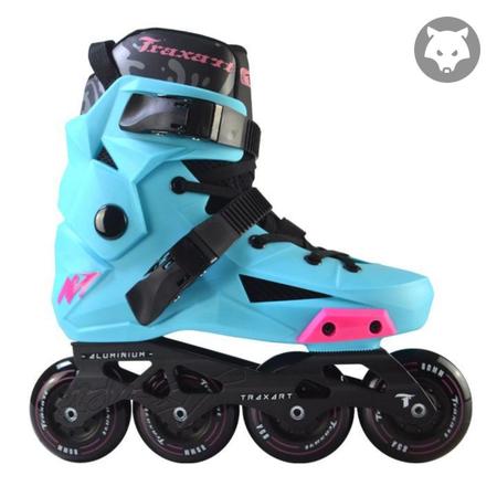 Imagem de Patins revolt azul inline freestyle traxart