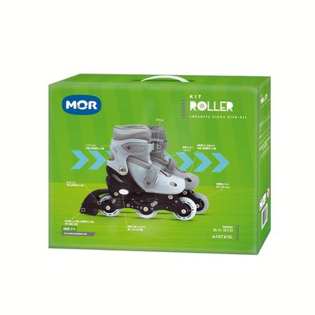 Imagem de Patins Roller Infantil Ajustável 30 ao 33 4 rodas Kids Mor