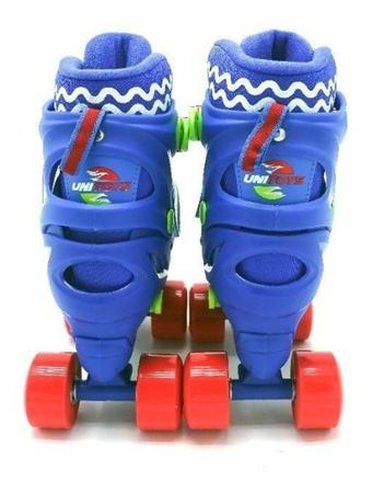 Imagem de Patins Roller Quad Infantil 4 Rodas 33-37 + Kit De Proteção - Unitoys