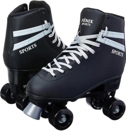 Patins Roller Sport Skate 4 Rodas Preto Masculino - Fenix - Patins