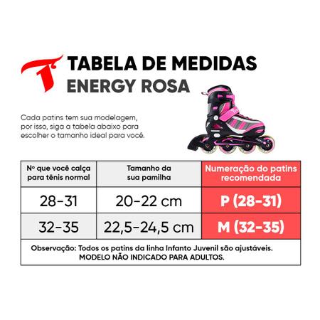 Imagem de Patins Traxart  Energy Pink Infanto Juvenil- Regulável ABEC-5