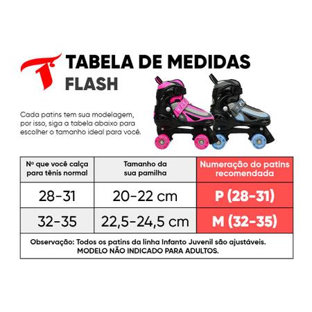 Imagem de Patins Traxart Infantil Flash Quad Preto/pink - 54mm Abec-7