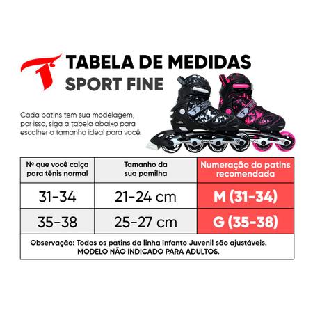 Imagem de Patins Traxart Infanto Juvenil Sport Fine Preto/Pink - Regulável ABEC-7