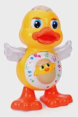 Imagem de Pato de Brinquedo Anda Dança Canta Com Som e Luz Colorida