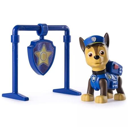 Imagem de Patrulha Canina Figura com Distintivo Pull Back Pup Chase - Sunny