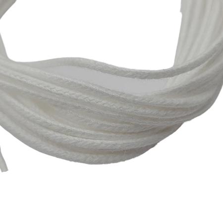 Pavios De Vela Trançados, Pavio De Vela Queima Lenta, Fio De Pavio De Vela  Branco 12,5 Mm De Diâmetro 2,6 Mm Base De Algodão Liga De Alumínio Rolo De  Pavio De Vela