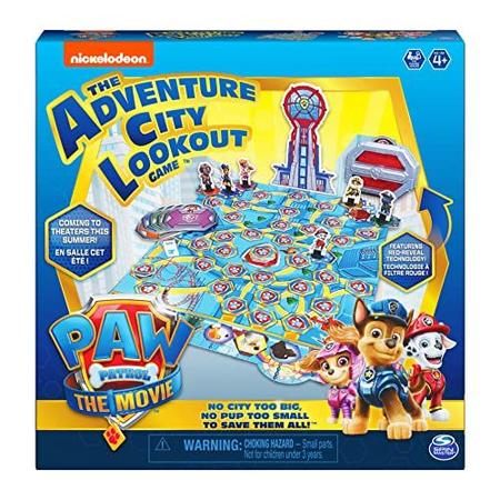 Imagem de Paw Patrol: The Movie, Adventure City Lookout Tower Board Game Chase Marshall Skye Ryder Rubble, para pré-escolares, crianças e famílias com 4 anos ou mais