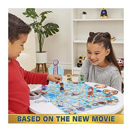 Imagem de Paw Patrol: The Movie, Adventure City Lookout Tower Board Game Chase Marshall Skye Ryder Rubble, para pré-escolares, crianças e famílias com 4 anos ou mais