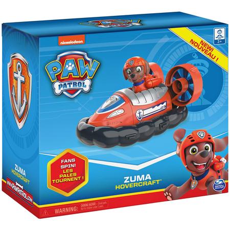 Imagem de Paw Patrol, veículo hovercraft de Zuma com figura colecionável, para crianças de 3 anos ou mais