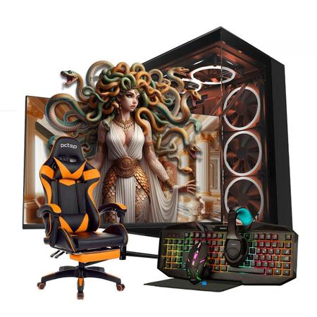 Imagem de Pc Completo Gamer Barato I7 Ssd/Monitor 21+Cadeira+Kit