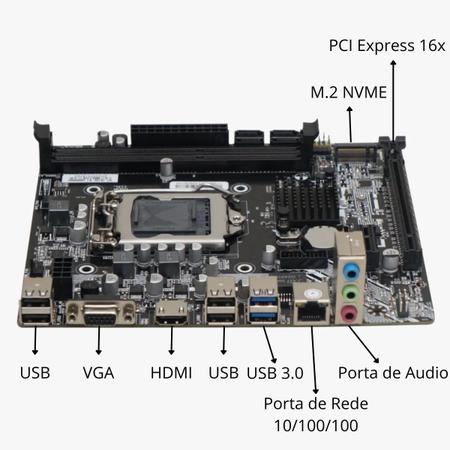 Imagem de Pc Computador Completo Intel I5 8gb Ssd 240gb Monitor 19