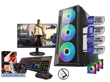 Pc game com jogos barato i5 16gb ssd 480gb - AGS - Computador